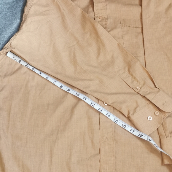Protocol Men's Long sleeved Button up shirt 17/35  light brown - Picture 4 of 11